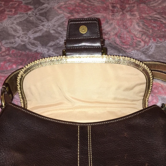 Vintage Leather Coach Patchwork Shoulder Bag RARE - Picture 9 of 16